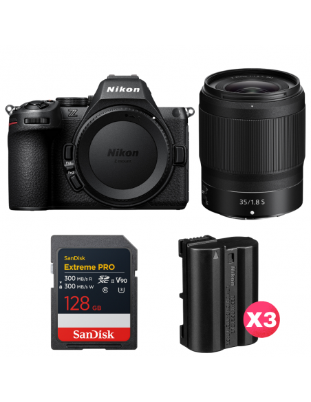Nikon Z5 II + 35mm f/1.8 S + 1 SanDisk 128GB Extreme PRO UHS-II SDXC + 3 Nikon EN-EL15c|MCZ DIRECT