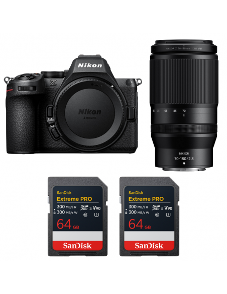 Nikon Z5 II + 70-180mm f/2.8 + 2 SanDisk 64GB Extreme PRO UHS-II SDXC|MCZ DIRECT