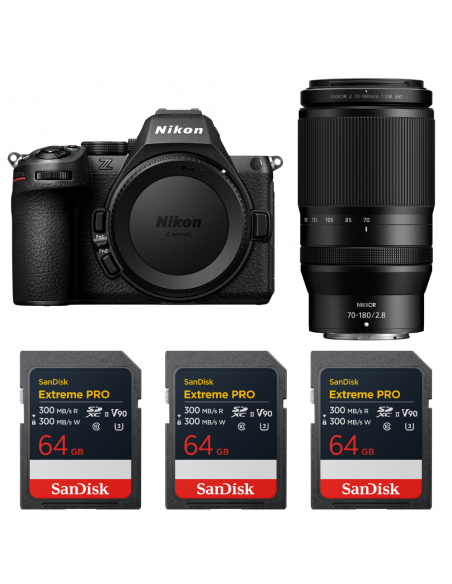 Nikon Z5 II + 70-180mm f/2.8 + 3 SanDisk 64GB Extreme PRO UHS-II SDXC|MCZ DIRECT