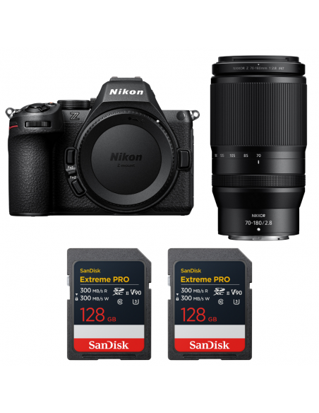 Nikon Z5 II + 70-180mm f/2.8 + 2 SanDisk 128GB Extreme PRO UHS-II SDXC|MCZ DIRECT