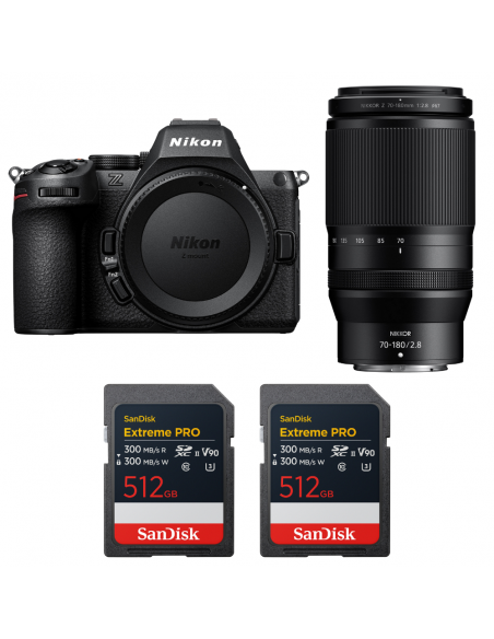 Nikon Z5 II + 70-180mm f/2.8 + 2 SanDisk 512GB Extreme PRO UHS-II SDXC|MCZ DIRECT