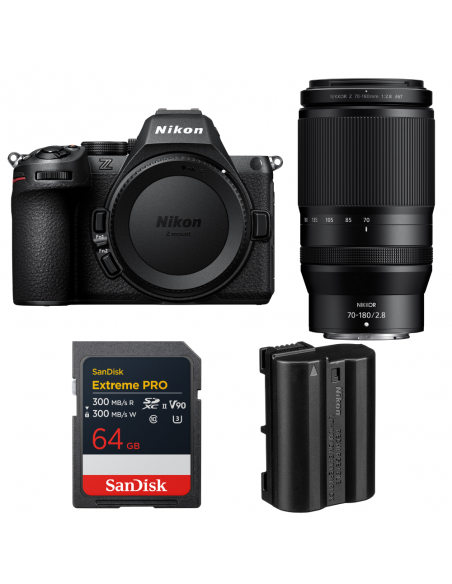Nikon Z5 II + 70-180mm f/2.8 + 1 SanDisk 64GB Extreme PRO UHS-II SDXC + Nikon EN-EL15c|MCZ DIRECT