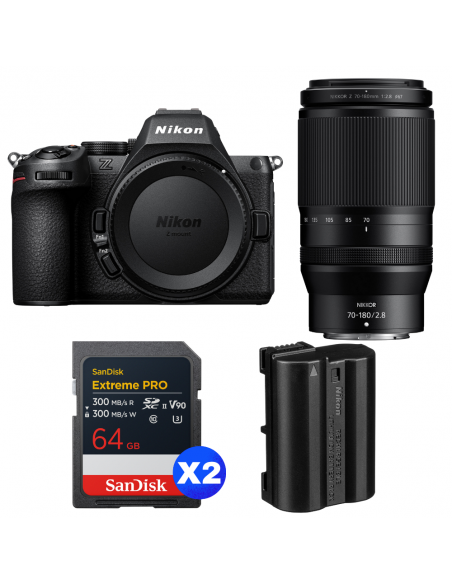Nikon Z5 II + 70-180mm f/2.8 + 2 SanDisk 64GB Extreme PRO UHS-II SDXC + Nikon EN-EL15c|MCZ DIRECT