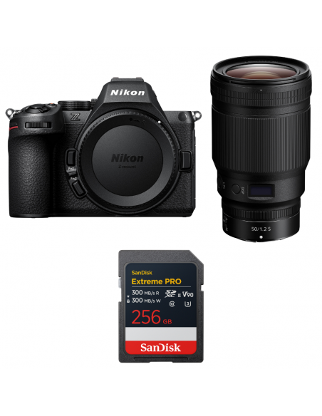 Nikon Z5 II + 50mm f/1.2 S + 1 SanDisk 256GB Extreme PRO UHS-II SDXC|MCZ DIRECT