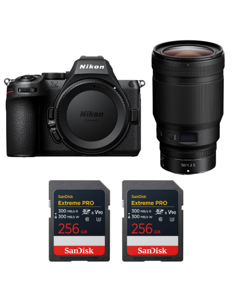 Nikon Z5 II + 50mm f/1.2 S + 2 SanDisk 256GB Extreme PRO UHS-II SDXC|MCZ DIRECT