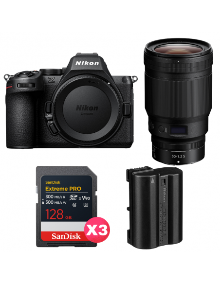 Nikon Z5 II + 50mm f/1.2 S + 3 SanDisk 128GB Extreme PRO UHS-II SDXC + Nikon EN-EL15c|MCZ DIRECT