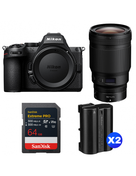 Nikon Z5 II + 50mm f/1.2 S + 1 SanDisk 64GB Extreme PRO UHS-II SDXC + 2 Nikon EN-EL15c|MCZ DIRECT