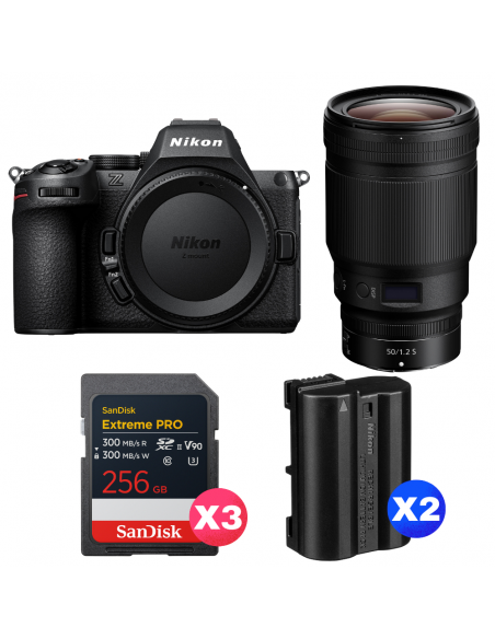 Nikon Z5 II + 50mm f/1.2 S + 3 SanDisk 256GB Extreme PRO UHS-II SDXC + 2 Nikon EN-EL15c|MCZ DIRECT