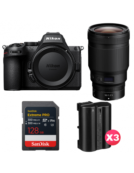 Nikon Z5 II + 50mm f/1.2 S + 1 SanDisk 128GB Extreme PRO UHS-II SDXC + 3 Nikon EN-EL15c|MCZ DIRECT