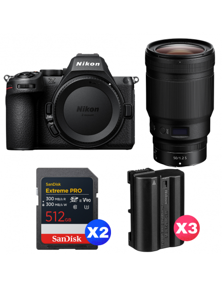 Nikon Z5 II + 50mm f/1.2 S + 2 SanDisk 512GB Extreme PRO UHS-II SDXC + 3 Nikon EN-EL15c|MCZ DIRECT