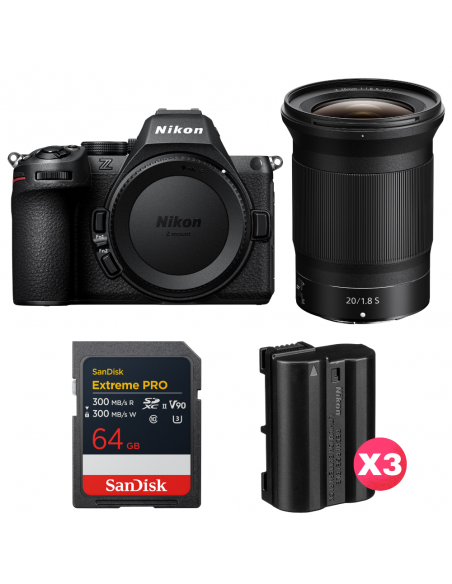 Nikon Z5 II + 20mm f/1.8 S + 1 SanDisk 64GB Extreme PRO UHS-II SDXC + 3 Nikon EN-EL15c|MCZ DIRECT