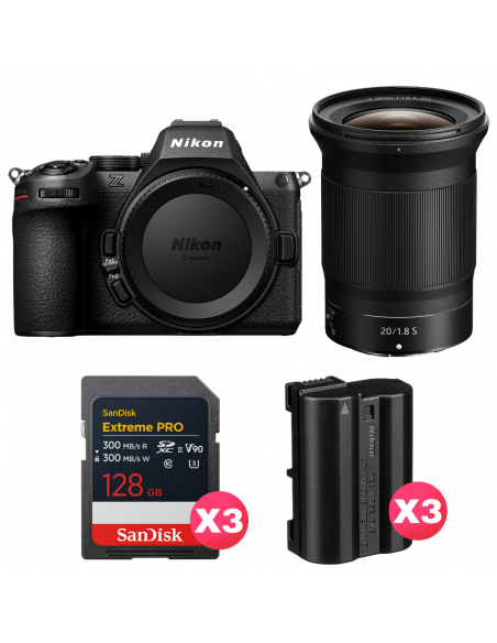 Nikon Z5 II + 20mm f/1.8 S + 3 SanDisk 128GB Extreme PRO UHS-II SDXC + 3 Nikon EN-EL15c|MCZ DIRECT