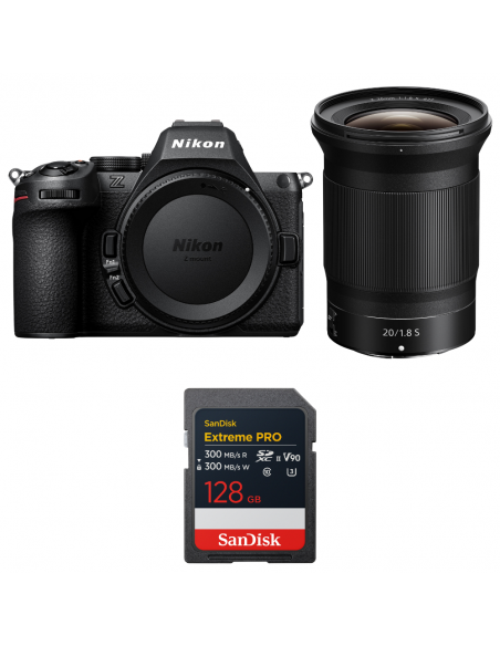 Nikon Z5 II + 20mm f/1.8 S + 1 SanDisk 128GB Extreme PRO UHS-II SDXC|MCZ DIRECT