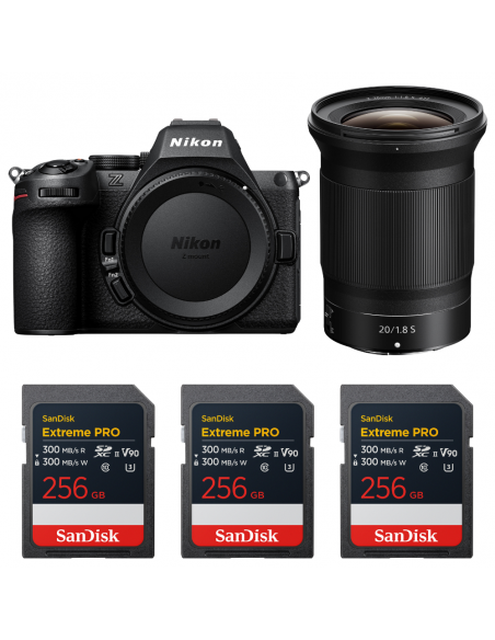 Nikon Z5 II + 20mm f/1.8 S + 3 SanDisk 256GB Extreme PRO UHS-II SDXC|MCZ DIRECT