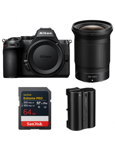 Nikon Z5 II + 20mm f/1.8 S + 1 SanDisk 64GB Extreme PRO UHS-II SDXC + Nikon EN-EL15c|MCZ DIRECT