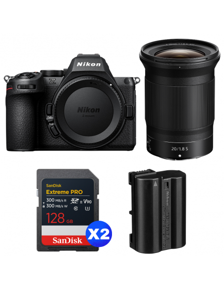 Nikon Z5 II + 20mm f/1.8 S + 2 SanDisk 128GB Extreme PRO UHS-II SDXC + Nikon EN-EL15c|MCZ DIRECT