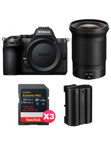 Nikon Z5 II + 20mm f/1.8 S + 3 SanDisk 256GB Extreme PRO UHS-II SDXC + Nikon EN-EL15c Nikon APPAREIL PHOTO HYBRIDE 2 955,00 € MCZ DIRECT