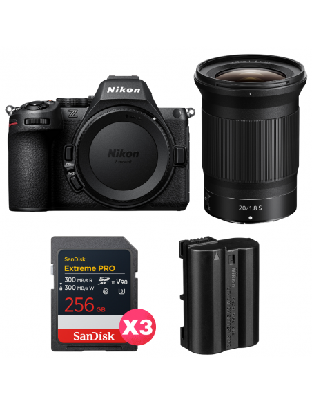 Nikon Z5 II + 20mm f/1.8 S + 3 SanDisk 256GB Extreme PRO UHS-II SDXC + Nikon EN-EL15c Nikon APPAREIL PHOTO HYBRIDE 2 955,00 € MCZ DIRECT