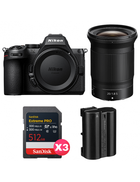 Nikon Z5 II + 20mm f/1.8 S + 3 SanDisk 512GB Extreme PRO UHS-II SDXC + Nikon EN-EL15c|MCZ DIRECT