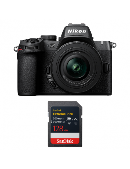 Nikon Z50 II + 16-50mm f/3.5-6.3 VR + 1 SanDisk 128GB Extreme PRO UHS-II SDXC|MCZ DIRECT