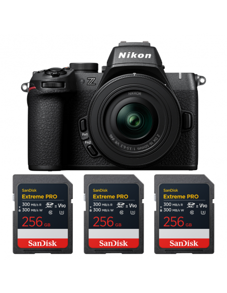 Nikon Z50 II + 16-50mm f/3.5-6.3 VR + 3 SanDisk 256GB Extreme PRO UHS-II SDXC|MCZ DIRECT