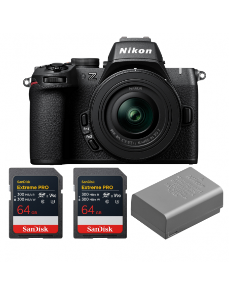 Nikon Z50 II + 16-50mm f/3.5-6.3 VR + 2 SanDisk 64GB Extreme PRO UHS-II SDXC + Nikon EN-EL25a|MCZ DIRECT