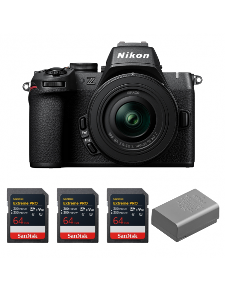 Nikon Z50 II + 16-50mm f/3.5-6.3 VR + 3 SanDisk 64GB Extreme PRO UHS-II SDXC + Nikon EN-EL25a|MCZ DIRECT