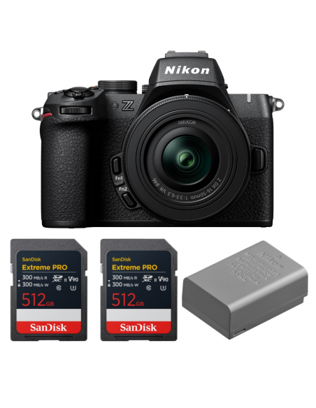 Nikon Z50 II + 16-50mm f/3.5-6.3 VR + 2 SanDisk 512GB Extreme PRO UHS-II SDXC + Nikon EN-EL25a|MCZ DIRECT