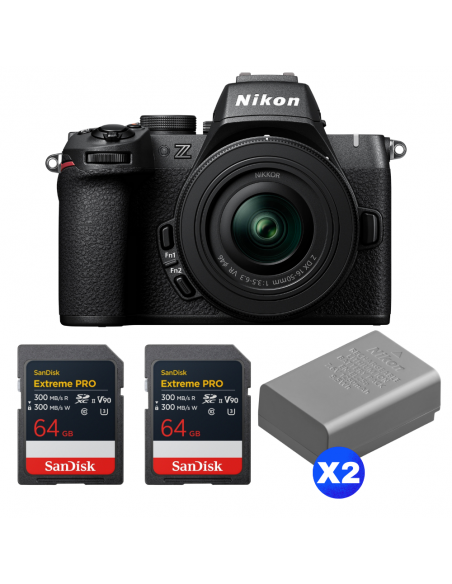 Nikon Z50 II + 16-50mm f/3.5-6.3 VR + 2 SanDisk 64GB Extreme PRO UHS-II SDXC + 2 Nikon EN-EL25a|MCZ DIRECT