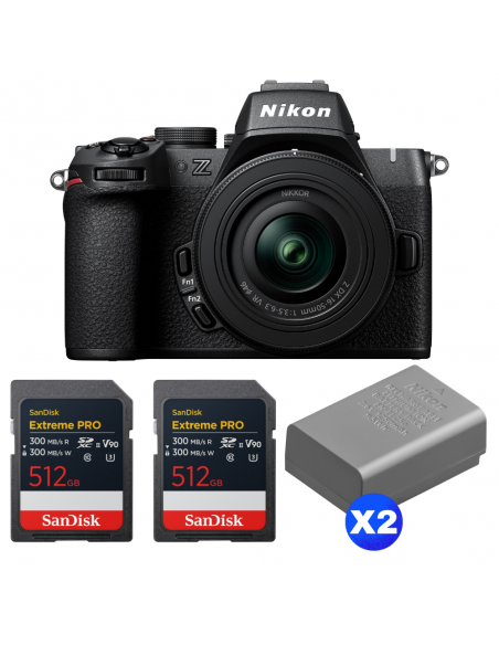 Nikon Z50 II + 16-50mm f/3.5-6.3 VR + 2 SanDisk 512GB Extreme PRO UHS-II SDXC + 2 Nikon EN-EL25a|MCZ DIRECT