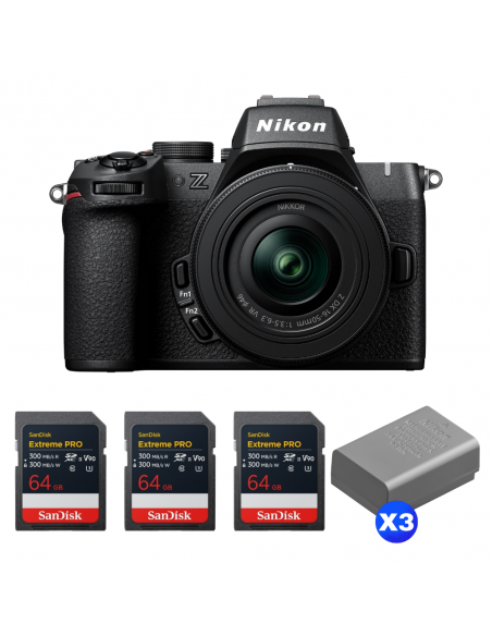 Nikon Z50 II Mirrorless Camera 16-50mm 3× 64GB 3 EN-EL25a