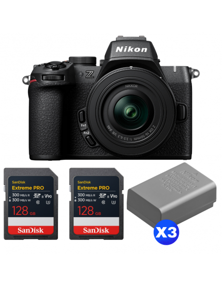 Nikon Z50 II + 16-50mm f/3.5-6.3 VR + 2 SanDisk 128GB Extreme PRO UHS-II SDXC + 3 Nikon EN-EL25a|MCZ DIRECT