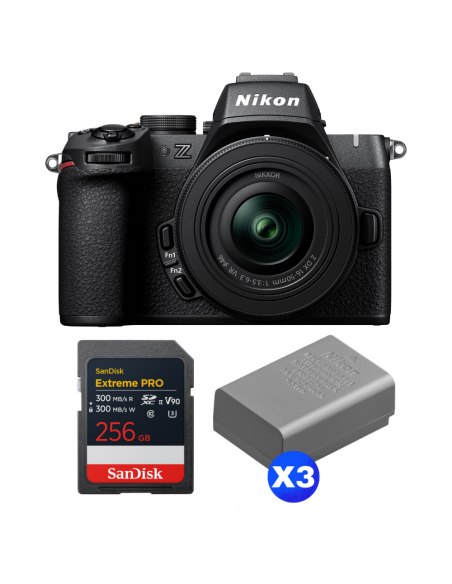 Nikon Z50 II + 16-50mm f/3.5-6.3 VR + 1 SanDisk 256GB Extreme PRO UHS-II SDXC + 3 Nikon EN-EL25a|MCZ DIRECT