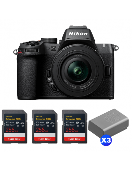 Nikon Z50 II + 16-50mm f/3.5-6.3 VR + 3 SanDisk 256GB Extreme PRO UHS-II SDXC + 3 Nikon EN-EL25a|MCZ DIRECT