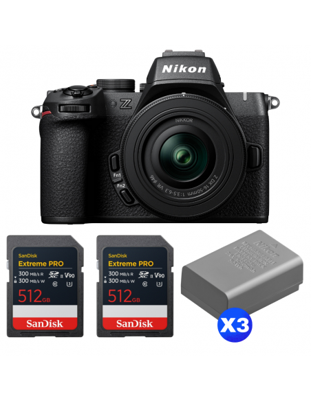 Nikon Z50 II + 16-50mm f/3.5-6.3 VR + 2 SanDisk 512GB Extreme PRO UHS-II SDXC + 3 Nikon EN-EL25a|MCZ DIRECT