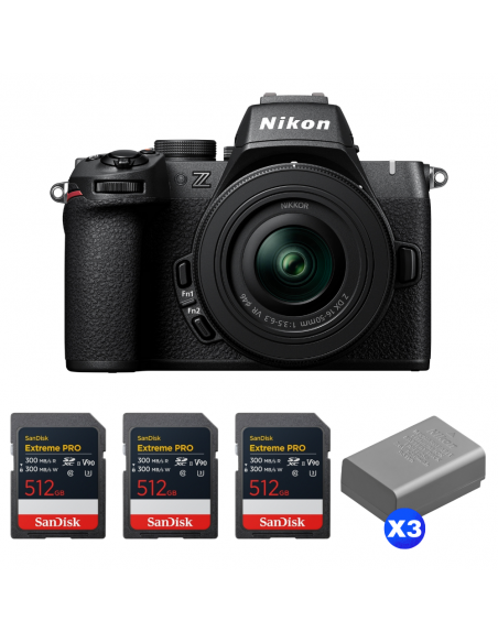 Nikon Z50 II + 16-50mm f/3.5-6.3 VR + 3 SanDisk 512GB Extreme PRO UHS-II SDXC + 3 Nikon EN-EL25a|MCZ DIRECT