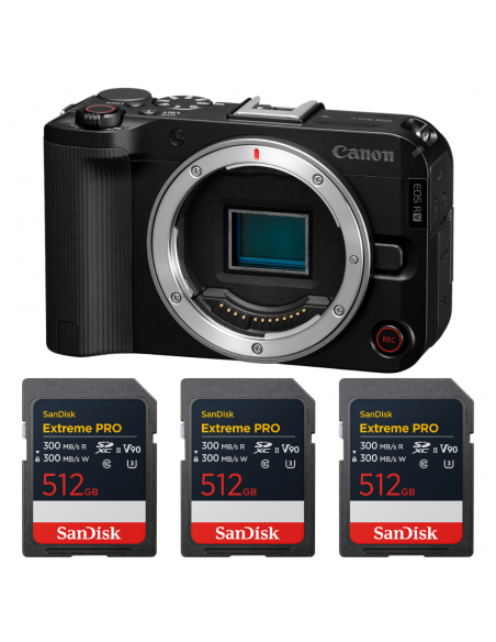 Canon EOS R50 V + 3 SanDisk 512GB Extreme PRO UHS-II SDXC|MCZ DIRECT