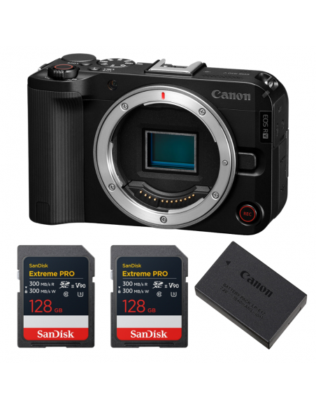 Canon EOS R50 V + 2 SanDisk 128GB Extreme PRO UHS-II SDXC + Canon LP-E17|MCZ DIRECT