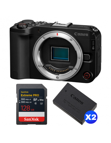 Canon EOS R50 V + 1 SanDisk 128GB Extreme PRO UHS-II SDXC + 2 Canon LP-E17|MCZ DIRECT