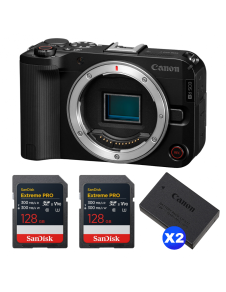 Canon EOS R50 V + 2 SanDisk 128GB Extreme PRO UHS-II SDXC + 2 Canon LP-E17|MCZ DIRECT