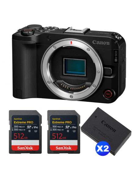 Canon EOS R50 V + 2 SanDisk 512GB Extreme PRO UHS-II SDXC + 2 Canon LP-E17|MCZ DIRECT