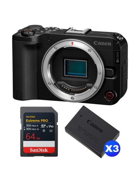 Canon EOS R50 V + 1 SanDisk 64GB Extreme PRO UHS-II SDXC + 3 Canon LP-E17|MCZ DIRECT