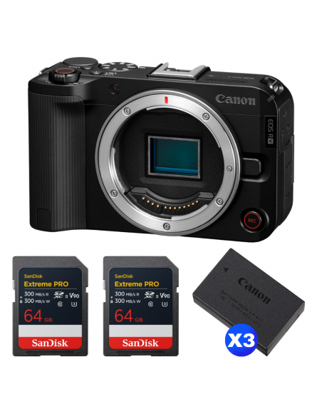 Canon EOS R50 V + 2 SanDisk 64GB Extreme PRO UHS-II SDXC + 3 Canon LP-E17|MCZ DIRECT