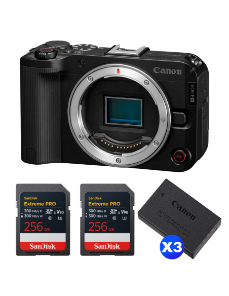 Canon EOS R50 V + 2 SanDisk 256GB Extreme PRO UHS-II SDXC + 3 Canon LP-E17|MCZ DIRECT