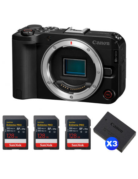 Canon EOS R50 V + 3 SanDisk 128GB Extreme PRO UHS-II SDXC + 3 Canon LP-E17|MCZ DIRECT