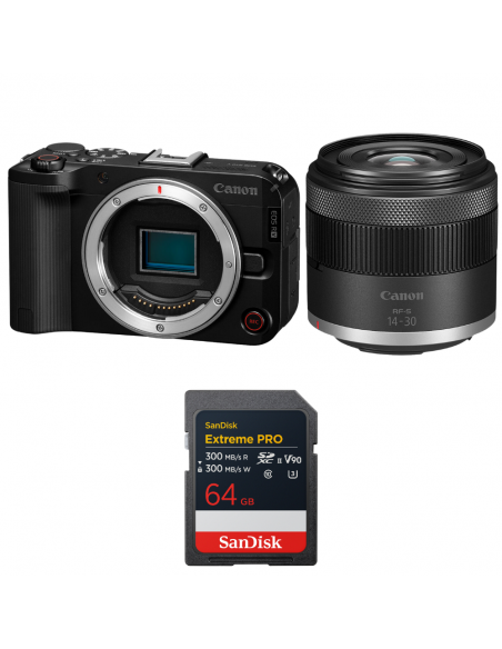 Canon EOS R50 V + RF-S 14-30mm f/4.5-6.3 IS STM PZ + 1 SanDisk 64GB Extreme PRO UHS-II SDXC|MCZ DIRECT