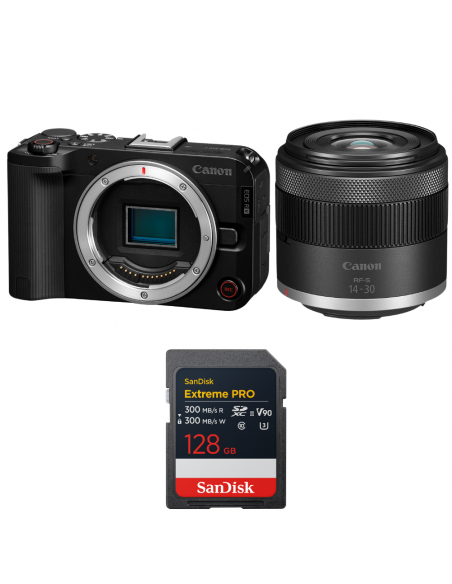 Canon EOS R50 V + RF-S 14-30mm f/4.5-6.3 IS STM PZ + 1 SanDisk 128GB Extreme PRO UHS-II SDXC|MCZ DIRECT
