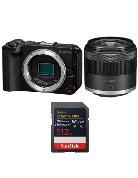 Canon EOS R50 V + RF-S 14-30mm f/4.5-6.3 IS STM PZ + 1 SanDisk 512GB Extreme PRO UHS-II SDXC|MCZ DIRECT