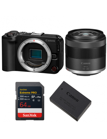 Canon EOS R50 V + RF-S 14-30mm f/4.5-6.3 IS STM PZ + 1 SanDisk 64GB Extreme PRO UHS-II SDXC + Canon LP-E17|MCZ DIRECT