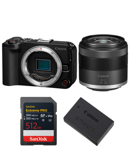 Canon EOS R50 V + RF-S 14-30mm f/4.5-6.3 IS STM PZ + 1 SanDisk 512GB Extreme PRO UHS-II SDXC + Canon LP-E17|MCZ DIRECT